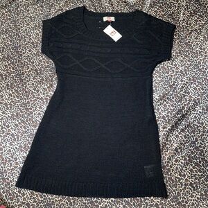 Y2k Knit lei Black Mini Dress